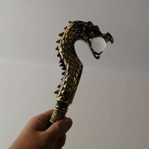 Ornate Bronze Finished Serpent Dragon Handle Sword/Dagger Walking Stick Combo!!!