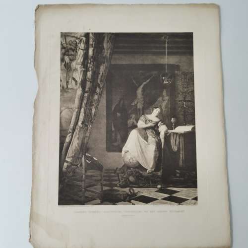 1908 Photogravure Print - Johannes Vermeer - Voorstelling van het Nieuwe Testament!!!