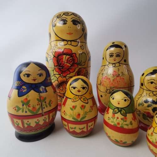 Hand Crafted Russian Nesting Doll Collection - Display Only, Not all Complete!!!