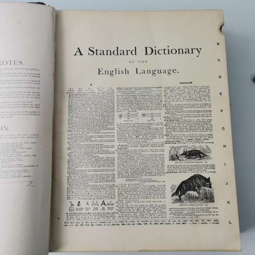 1895 Large Leather Covered - Standard Dictionary of the English Language!!!
