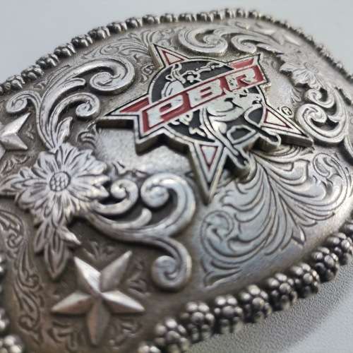 Large American Cowboy PBR (Bull Riders Champions) Belt Buckle!!!