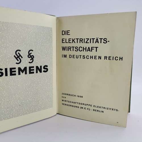 1938 Large Hardcover - Die Elektrizitäts-Wirtschaft im Deutschen Reich!!!