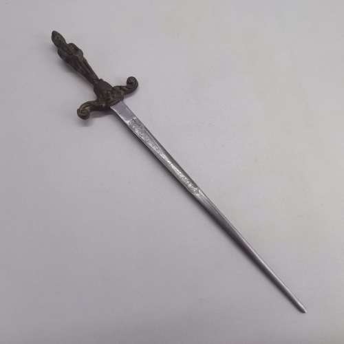 Brass and Steel Knights Dagger Letter Opener!!!