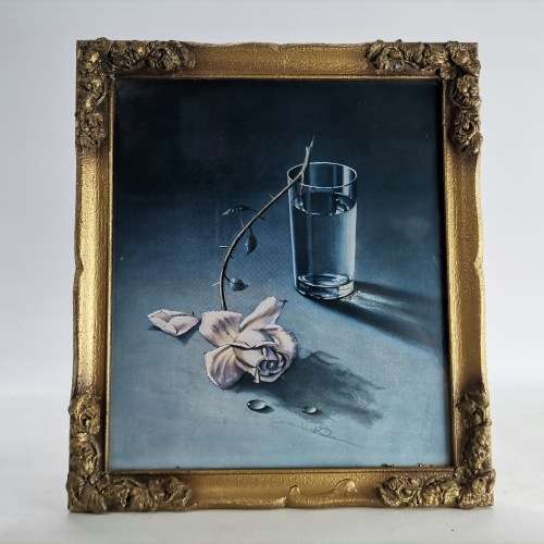 Vintage Ornately Framed Tretchikoff Weeping Rose!!! (310mm x 280mm)