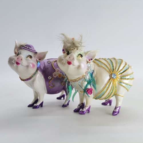 Shopping Piggy Ladies Savings Banks!!! Bid For Both!!!