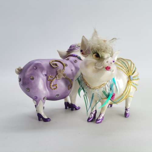 Shopping Piggy Ladies Savings Banks!!! Bid For Both!!!