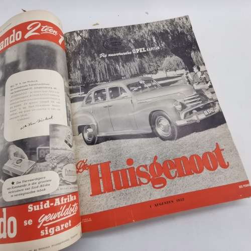 Large Bound 1950`s Huisgenoot Collection!!! July to September 1952!!!