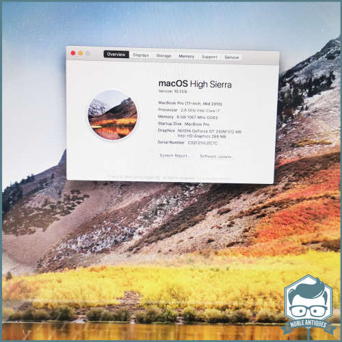 Original MacBook Pro 17-inch Core i7!!! Works With MacBook Charger included!!!