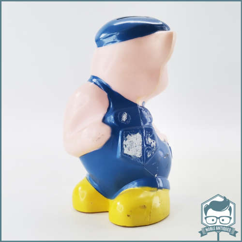 Vintage Hard Plastic Volkskas Denim Save Money Box!!!