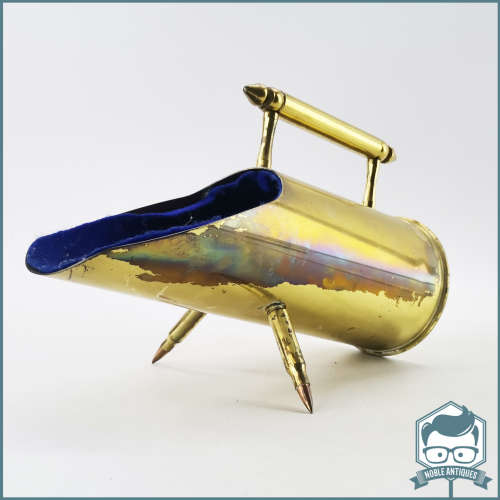 Original 1967 Brass Cannon Shell Wine Bottle Stand!!!