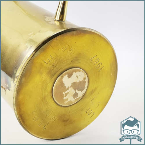 Original 1967 Brass Cannon Shell Wine Bottle Stand!!!