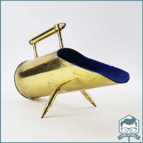 Original 1967 Brass Cannon Shell Wine Bottle Stand!!!