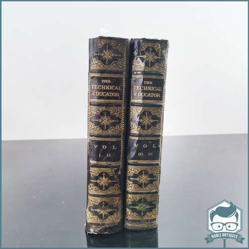 Two Large 1870 Technical Education Encyclopedia`s!!!