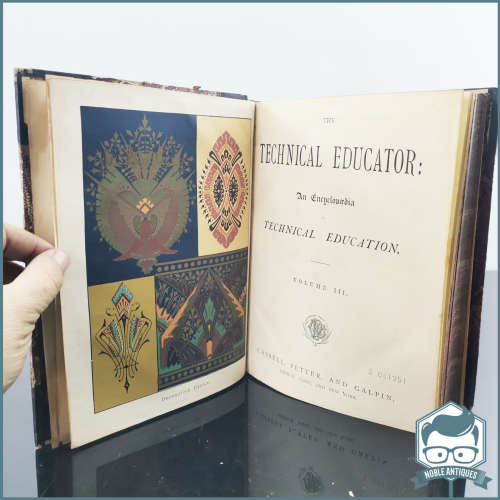Two Large 1870 Technical Education Encyclopedia`s!!!