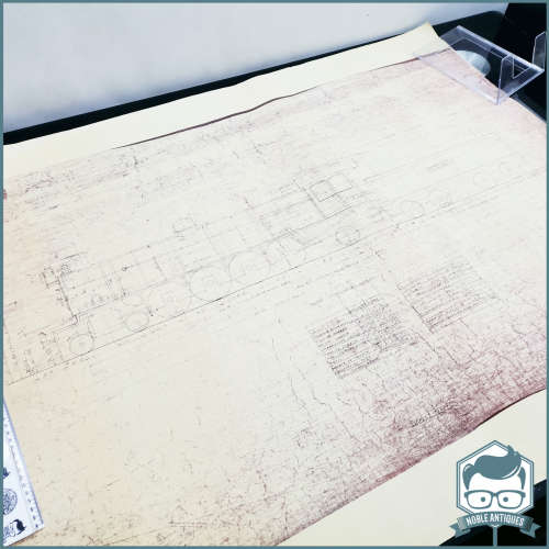 Original SAR-SAS Mechanical Blueprint Of  Main Line Locomotive 1200mm x 700mm (Red Bromide)