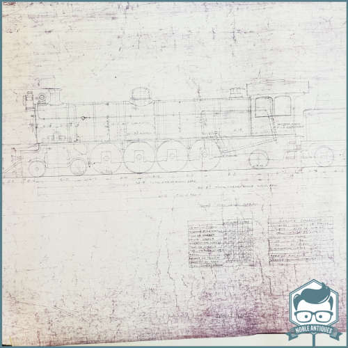 Original SAR-SAS Mechanical Blueprint Of  Main Line Locomotive 1200mm x 700mm (Red Bromide)