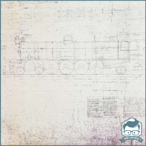 Original SAR-SAS Mechanical Blueprint Of  Main Line Locomotive 1200mm x 700mm (Red Bromide)