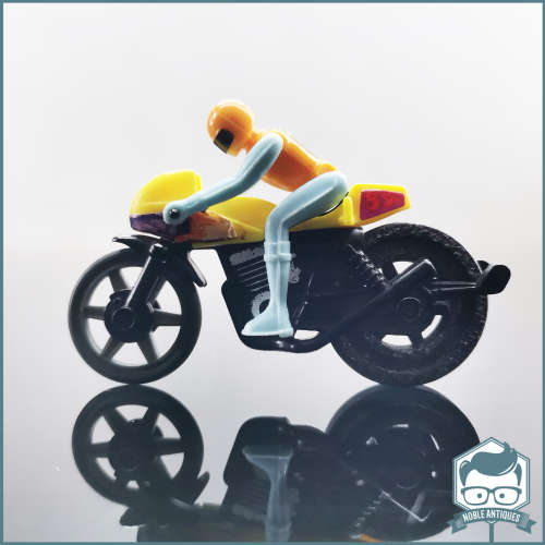 Original Vintage TOMY Ripcord Pop Cycle Trick Bike With Rider !!! (Replacement Ripcord)