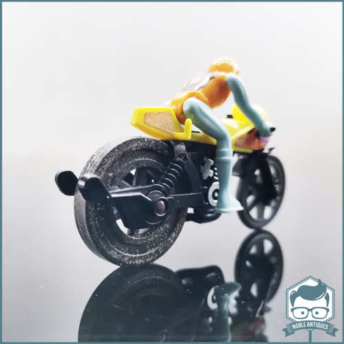 Original Vintage TOMY Ripcord Pop Cycle Trick Bike With Rider !!! (Replacement Ripcord)