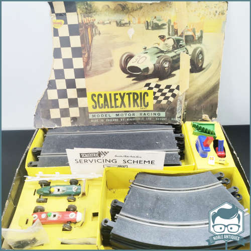 1960`s Vintage Partially Boxed Original Scalextric Slot Car Racing Set With Extra Tracks!!!