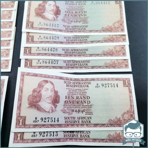 South Africa TW de Jongh Sequential 1 Rand Note Collection!!!