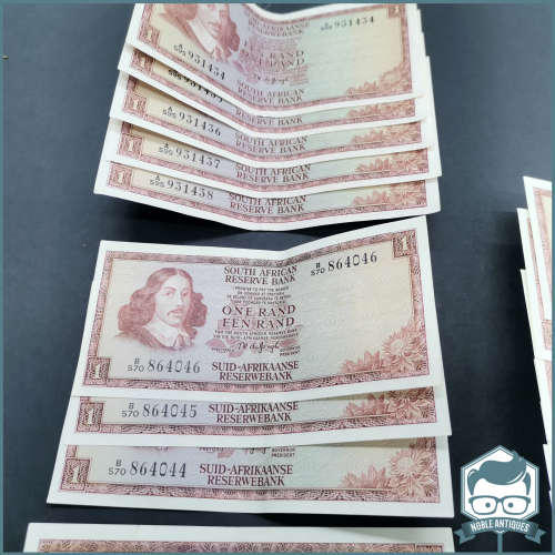 South Africa TW de Jongh Sequential 1 Rand Note Collection!!!