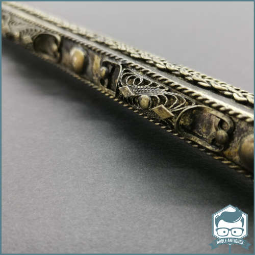 Original Silver Filigree on Wood Middle Eastern Smoking Pipe!!!!!