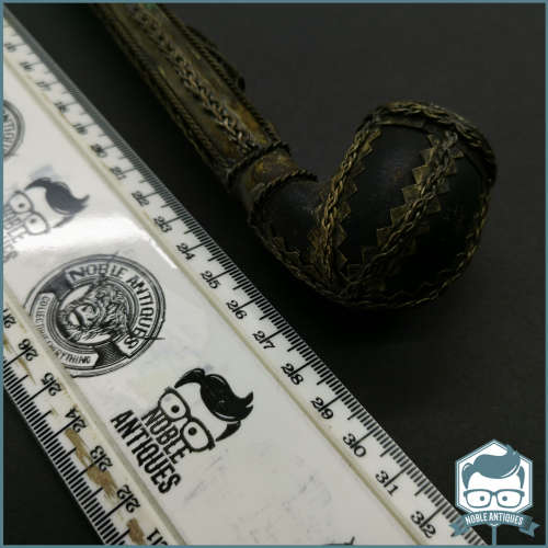 Original Silver Filigree on Wood Middle Eastern Smoking Pipe!!!!!