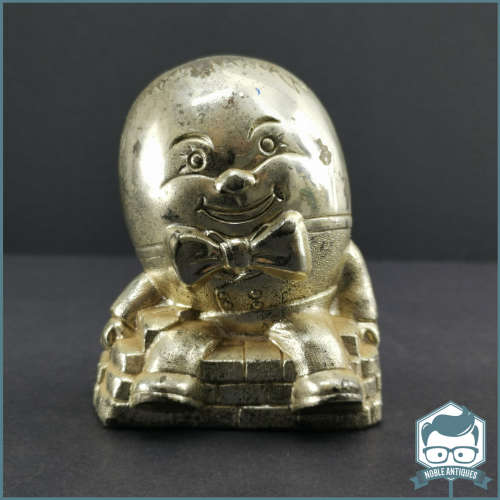 Vintage Silver-plate Humpty Dumpty Savings Box!!!