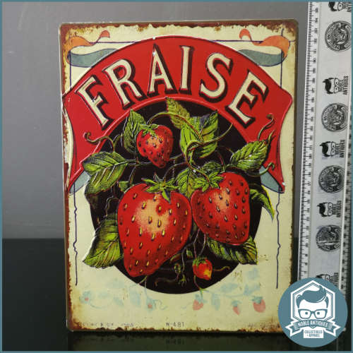 A3 Embossed Fraise Metal Sign!!!