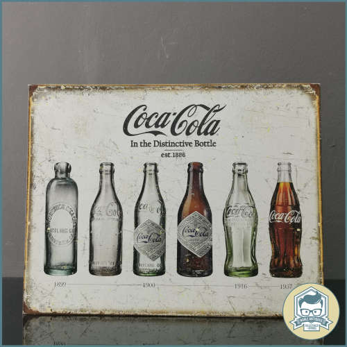 Licensed Coca Cola Tin Metal Sign Made in USA by Desperate Enterprises!!! 40cm Wide