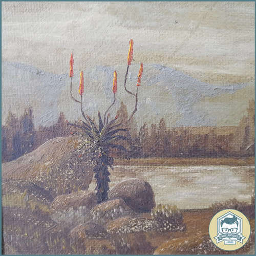 Original Wood Framed Antique Oil on Board South African Landscape !!! 60x50 cm