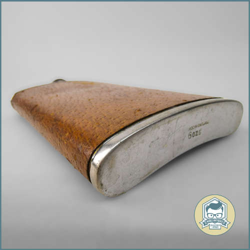 Vintage English Made 6 Once Leather Covered Drinking Flask!!!