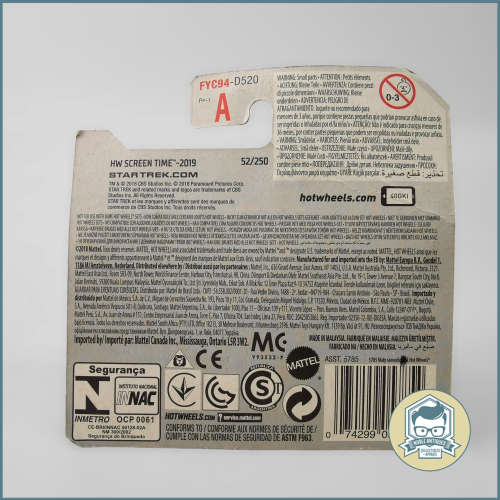 Original Star Trek Carded Hotwheels - Bid For Both!!!!