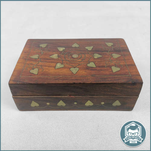 Handcrafted Rosewood and Brass Inlay Keepsake/Jewelry Box!!!