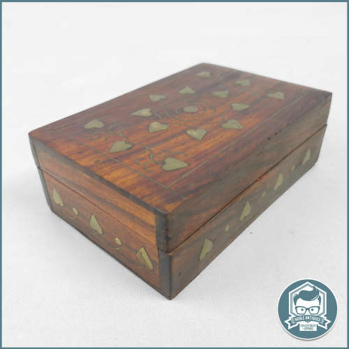 Handcrafted Rosewood and Brass Inlay Keepsake/Jewelry Box!!!