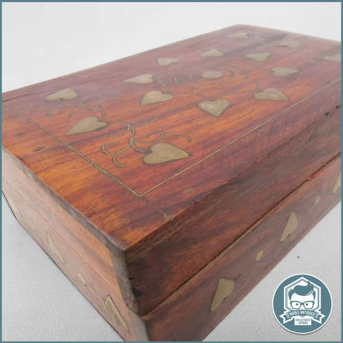 Handcrafted Rosewood and Brass Inlay Keepsake/Jewelry Box!!!