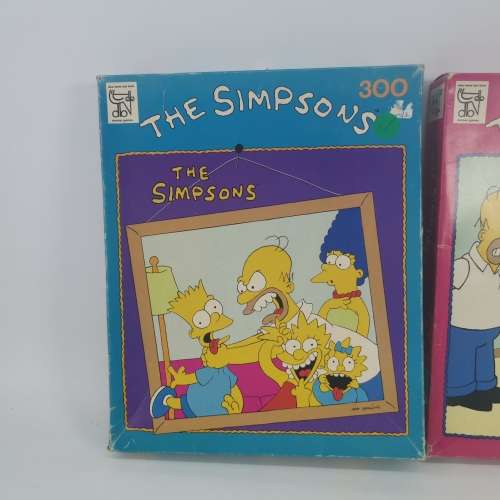 Complete Original Vintage 1990 Simpsons 300 Piece Jigsaw Puzzle  Collection - Bid For All!!!