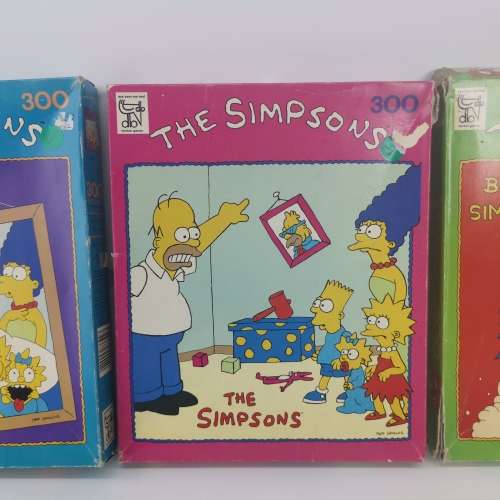 Complete Original Vintage 1990 Simpsons 300 Piece Jigsaw Puzzle  Collection - Bid For All!!!