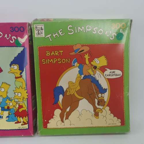 Complete Original Vintage 1990 Simpsons 300 Piece Jigsaw Puzzle  Collection - Bid For All!!!