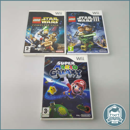 Wii Lego STAR WARS and SUPER MARIO GALAXY Game Collection!!!
