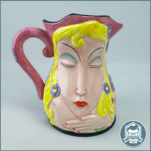 Large Glazed Ceramic Double Faced Water Jug!!! 250mm Tall!!!