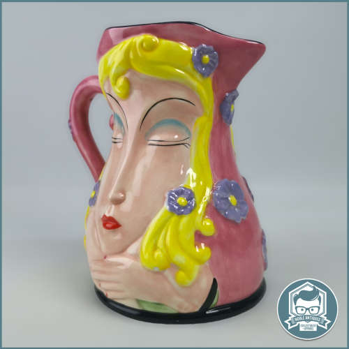 Large Glazed Ceramic Double Faced Water Jug!!! 250mm Tall!!!