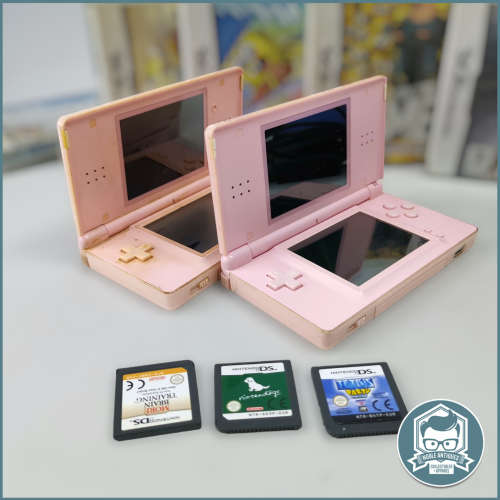 Working Pink Nintendo DS With All Accessories, Games and Parts Device!!!