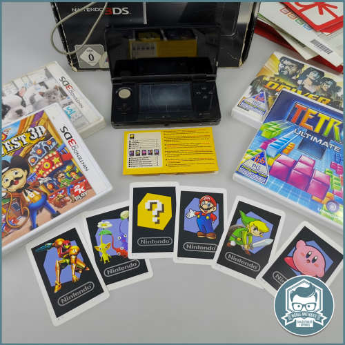 Boxed Working Dark Grey Nintendo 3DS With All Accessories, Games and Docking Station!!!
