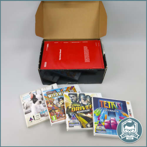 Boxed Working Dark Grey Nintendo 3DS With All Accessories, Games and Docking Station!!!