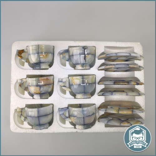Spectacular!!! Combination Onyx 12 Piece Tea Set!!!