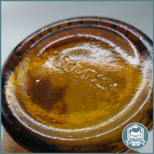 Large Vintage Italian Yellow glass Genie bottle Bubble decanter with lid!!!