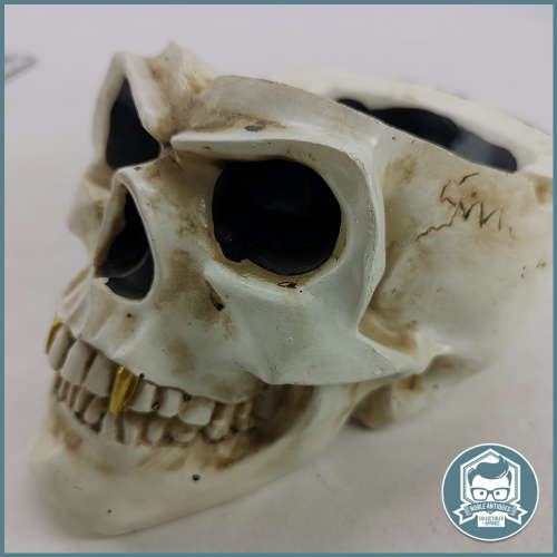Large Bone Color Cast Skull Ashtray - 190mm!!!