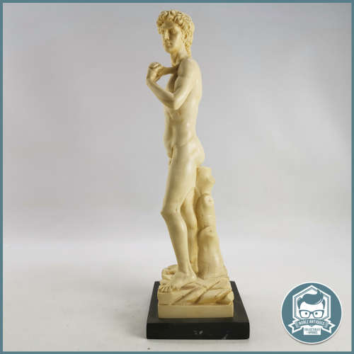 Large 400mm A. Santini Signed `David` Sculpture on Marble Base Made in Italy!!!